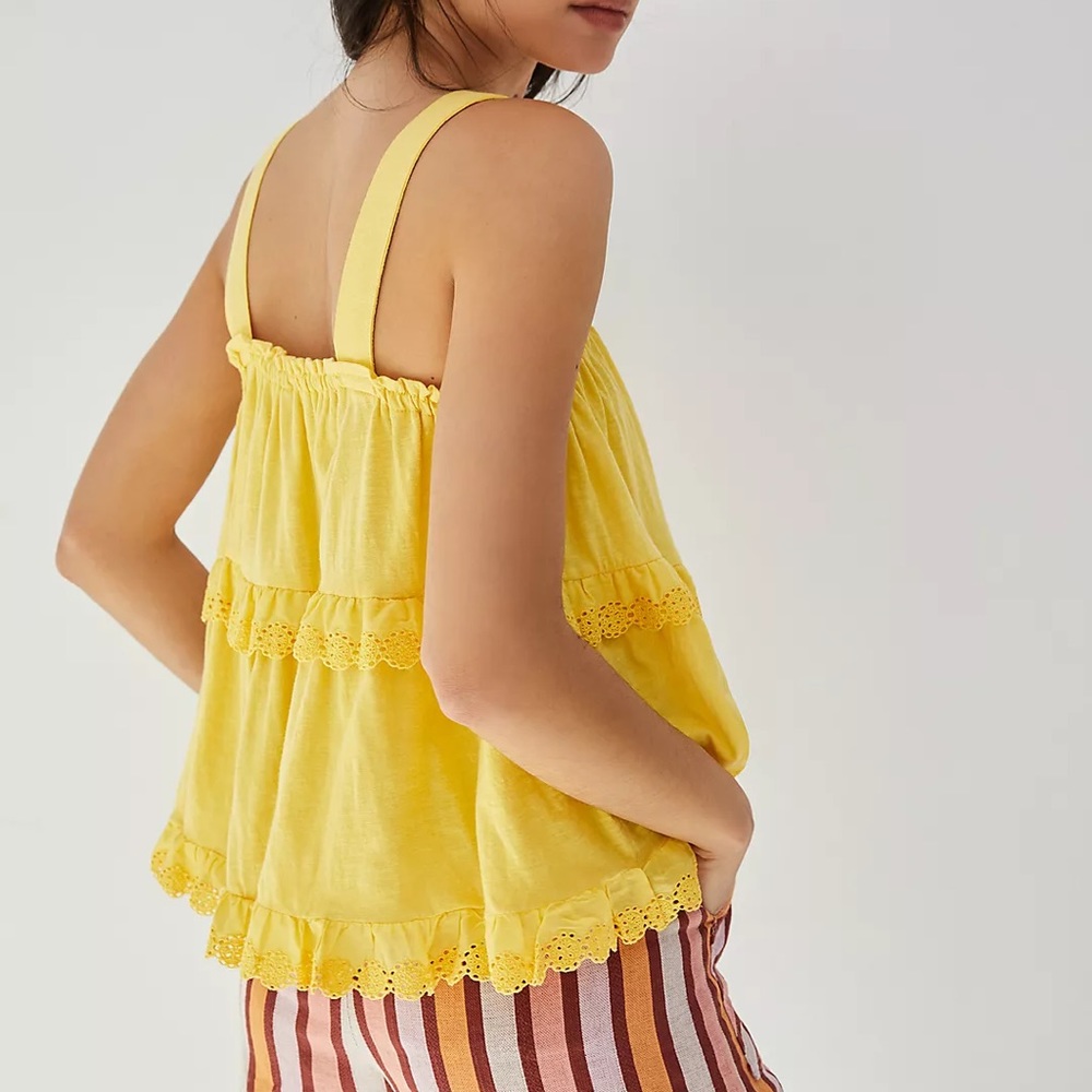 NWT Anthropologie Tiered Eyelet Tank M - Picture 4 of 7